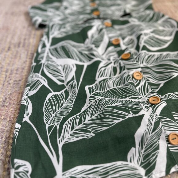 ETOPHE STUDIOS | Matching set leaf print and wood buttons (Size S) - Picture 3 of 8